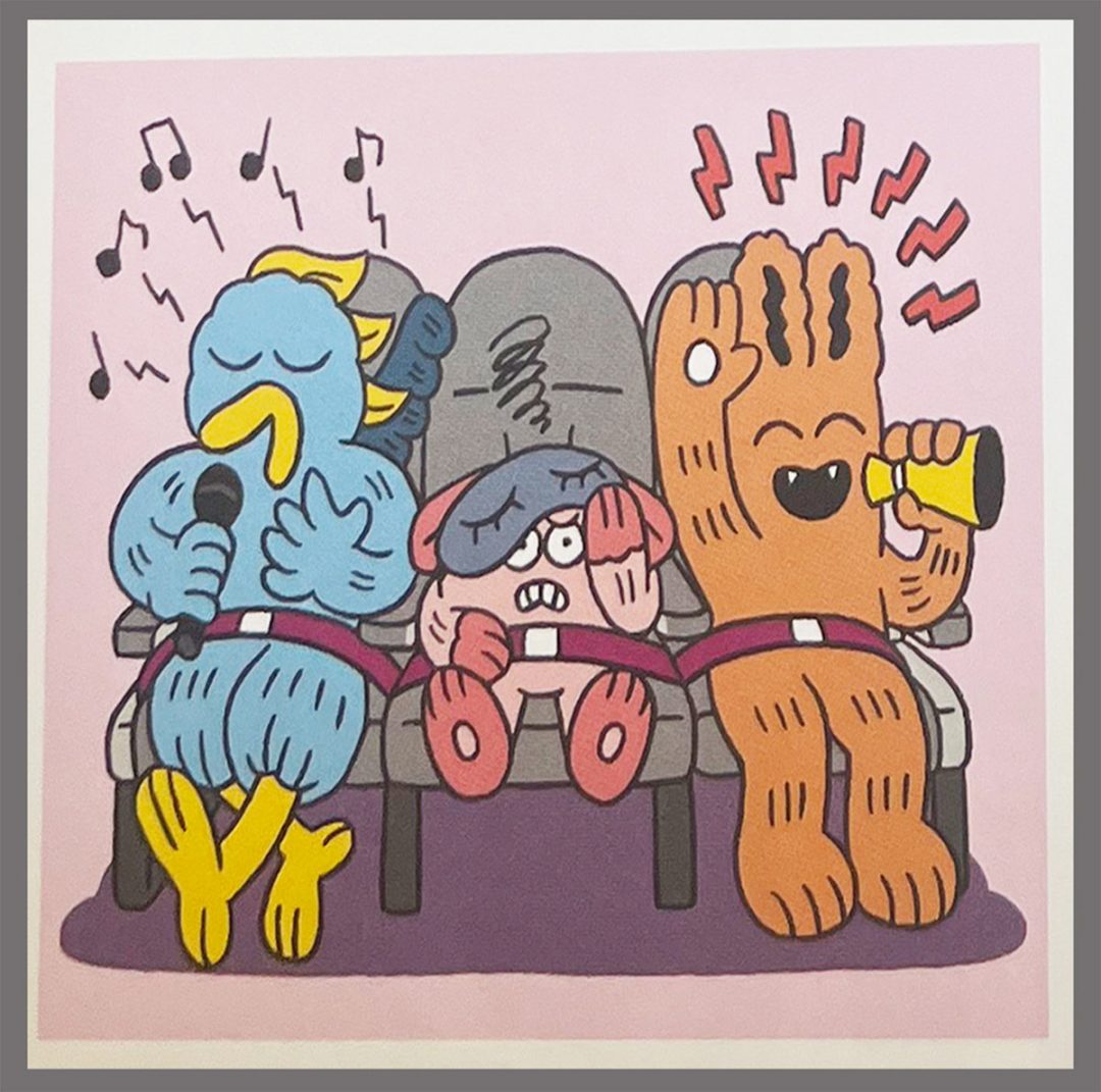 Kylie Minoise's Cosmic Rock Hustle cartoon artwork.