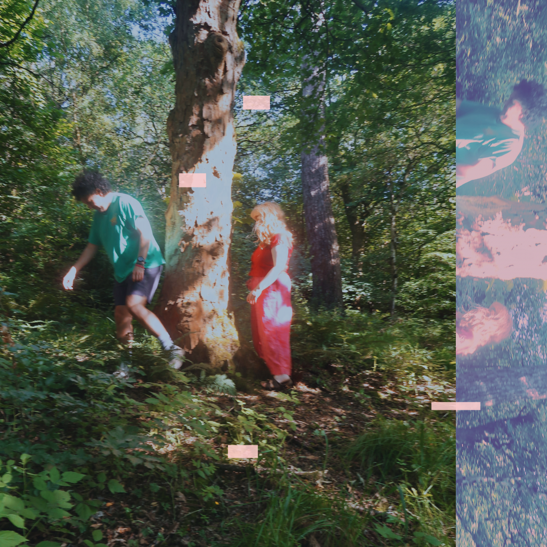 Single artwork for I Am The Night by Willem McKie and Marina Rolink showing the duo in a woodland setting